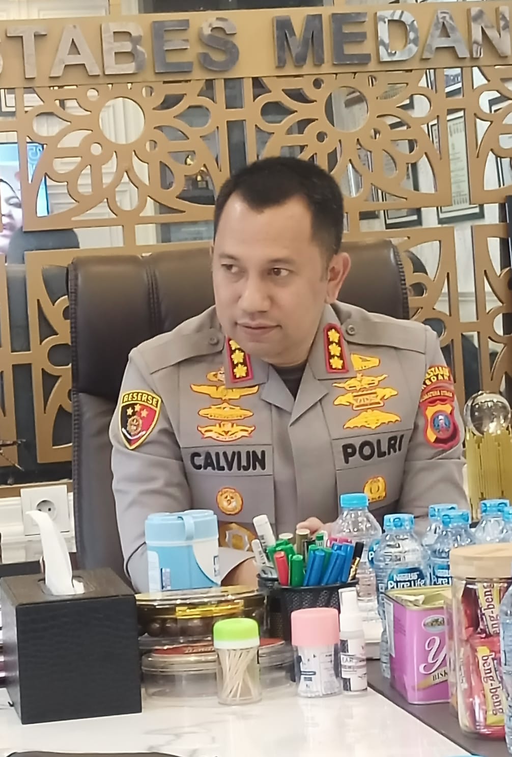 Kapolrestabes Medan Kombes Pol Dr Jean Calvijn Simanjuntak. (Kitamedan.com)